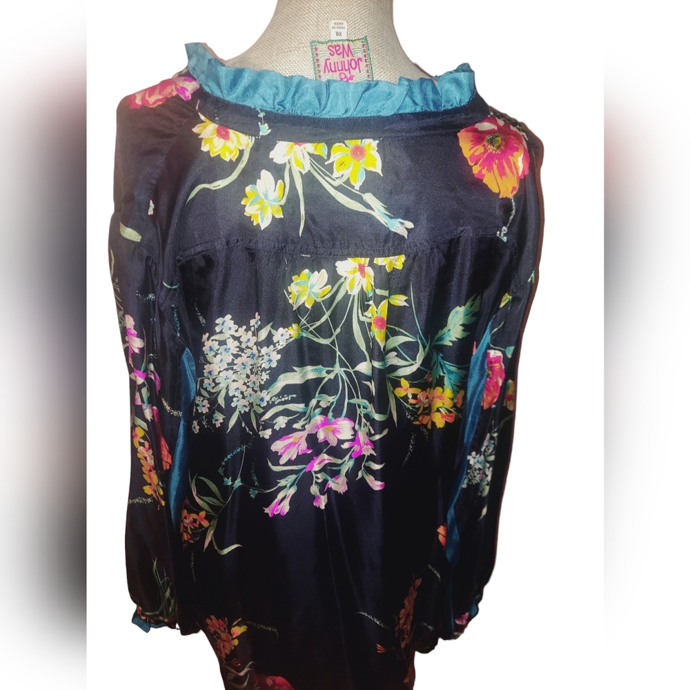 Johnny Was Silk Blouse
